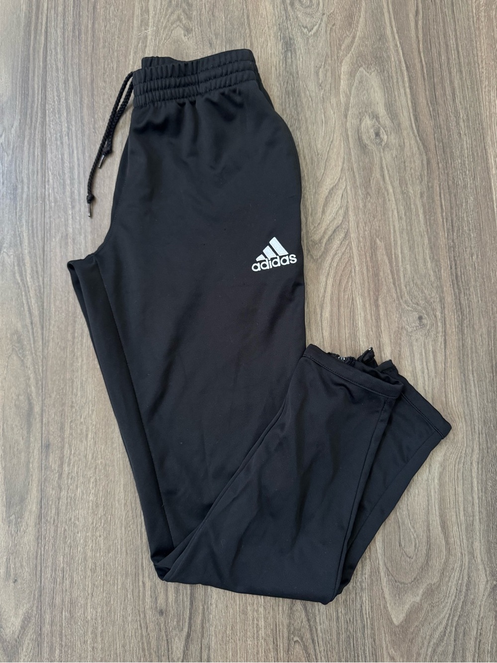 Adidas Black Jogger Pants with White Logo